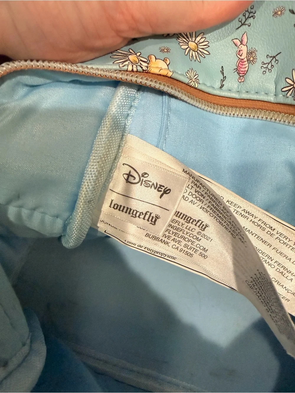 Loungefly Disney Winnie the Pooh Light Blue Floral Mini Backpack